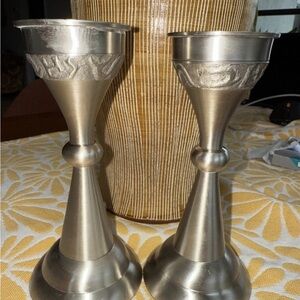 Elegant Silver Candle Holders